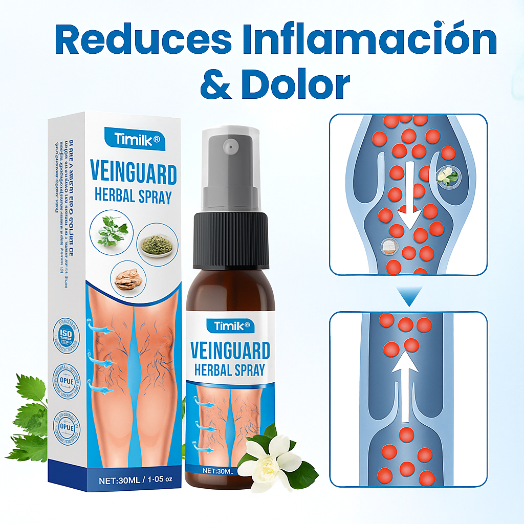 ¡Nuevo! VarixFree® Spray Herbal Plus - Piernas sin várices en solo 7 días