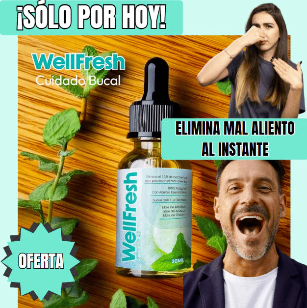 ¡Nuevo! WellFresh™ - Elimina el Mal Aliento al Instante y Recupera tu Confianza 🌬️✨