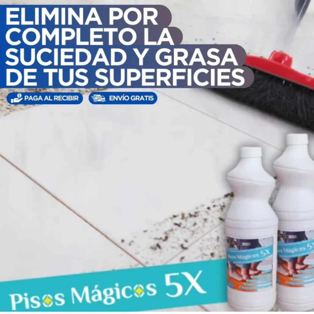 ¡Nuevo! Pisos Mágicos Limpieza 5x™ - Recupera el brillo original de tu hogar ✨