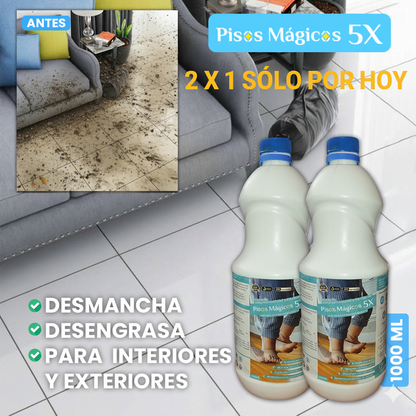 ¡Nuevo! Pisos Mágicos Limpieza 5x™ - Recupera el brillo original de tu hogar ✨