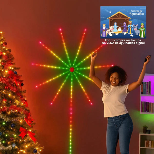 ¡Nuevo! Luces LED Estallido Navideño Deluxe - Brillo que baila con tu música.