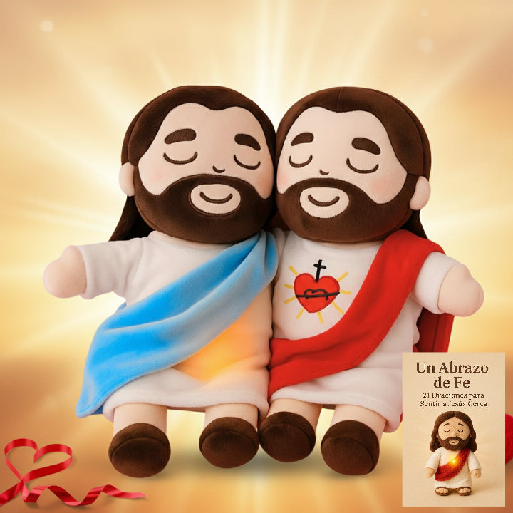 ¡Nuevo! Peluche Jesús en tus brazos - Siente la paz como nunca antes.❤️