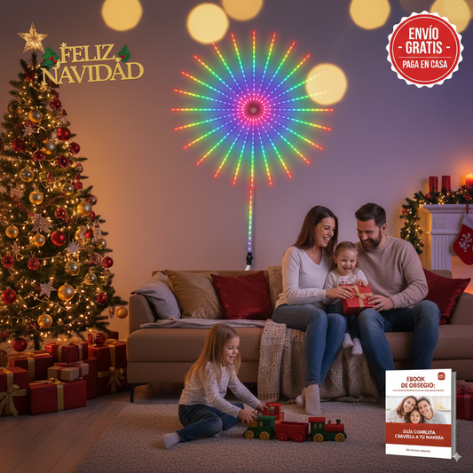 ¡Nuevo! Luces LED Estallido Navideño Deluxe - Brillo que baila con tu música.